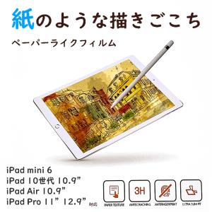 ホームボタンのないiPad用 ペーパーライクフィルム 紙のような感触 マットタイプ Pro 11 12.9 Air5 4 iPad 10 mini6 反射防止 最新機種対応 メール便送料無料
