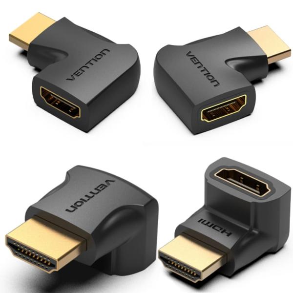 HDMI L字型変換アダプター 90度 270度 上下左右 4K 60Hz オス-メス Ventio...