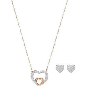 ★【美品】SWAROVSKI フラワー ネックレスピアス セット 5408439 スワロフスキー SWAROVSKI ネックレス ピアス セット