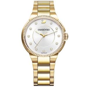【希少】Swarovski スワロフスキー 腕時計 アイラ ゴールド ホワイト調 SWAROVSKI（スワロフスキー） 腕時計 CRYSTALLINE Aura シャンパン