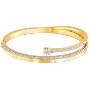 スワロフスキー Swarovski Fresh バングル ホワイト 5257561 Fresh bangle, Round cut, White, Rose gold-tone plated