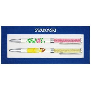 スワロフスキー スノーボール スタンド付き SWAROVSKI（スワロフスキー） クリスタルライン ボールペン ローズ