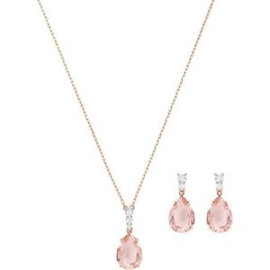 スワロフスキーネックレス ピアス ハート ピンク ONE セット 5470897 スワロフスキーネックレス ピアス ハート ピンク ONE セット 5470897