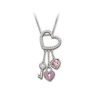 SWAROVSKI（スワロフスキー） 『Pink Heart Lock ペンダント』 848563