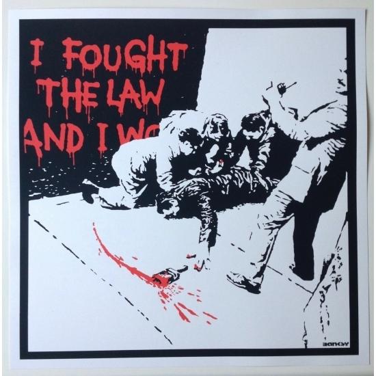 Banksy バンクシー I FOUGHT THE LAW シルクスクリーン プリント WCP SC...