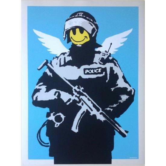 Banksy バンクシー FLYING COPPER シルクスクリーン プリント WCP SCREE...