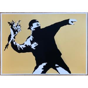 WCP★バンクシー Laugh Now リプロダクション Banksy（バンクシー）- Laugh Now Unsigned COA付き本物の作品を