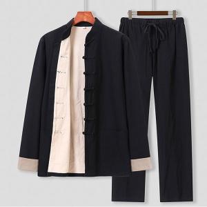 チャイナ服 綿麻 太極拳 服 セットアップ カンフー