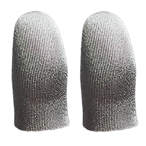 【2個セット】 指サック スマホ用指カバー スマホゲーム ほつれ止め 0.15mm超薄 銀繊維 高感...