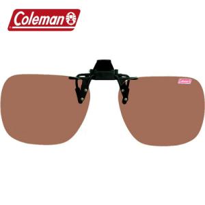 コールマン Coleman 偏光サングラス クリップオンサングラス 跳ね上げ UVカット 偏光レンズ メガネにつける 釣り 前掛け 大きめM-Lサイズ ブラウン偏光｜planetloupe