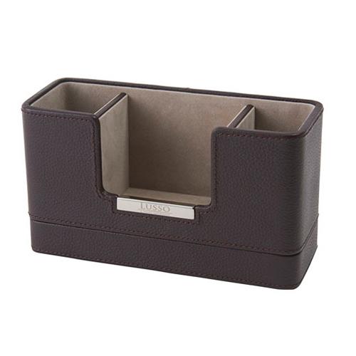 牛本革オーバーナイター メガネスタンド メガネケース リモコン 携帯電話 スマホ 置き 老眼鏡 サン...