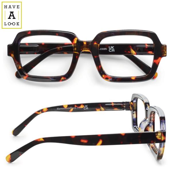 【ブルーライトカット】Have a lookハブアルック 老眼鏡 SQUARE パソコンPCメガネ ...