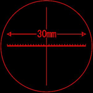 【赤線0.1mm目盛・測定幅30mm】【φ35mmサイズ】スケールルーペ(拡大鏡・虫眼鏡)用ガラスス...