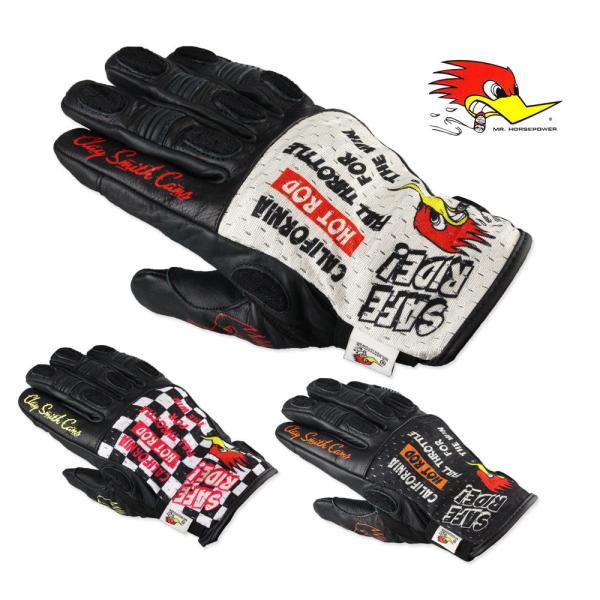 クレイスミス バイク グローブ 春夏 メンズ メッシュ 合皮 本革 エクストリーム オフロード アメ...