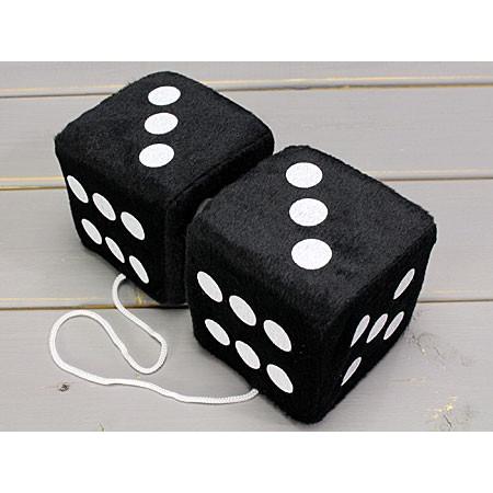 ハンギングファジーダイス（サイコロ） ブラック