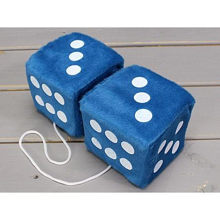 ハンギングファジーダイス（サイコロ） ブルー