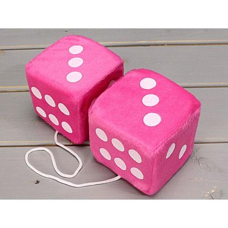 ハンギングファジーダイス（サイコロ） ピンク