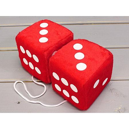 ハンギングファジーダイス（サイコロ） レッド