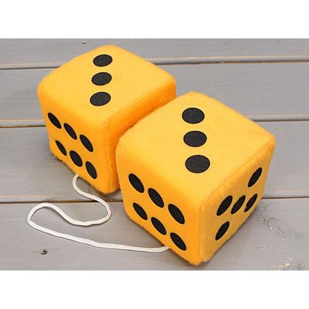 ハンギングファジーダイス（サイコロ） イエロー