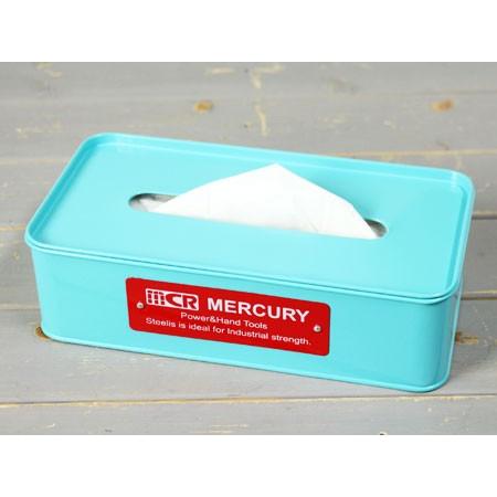 マーキュリー ティッシュケース おしゃれ 車 MERCURY アメリカ アメリカン雑貨 ブルー