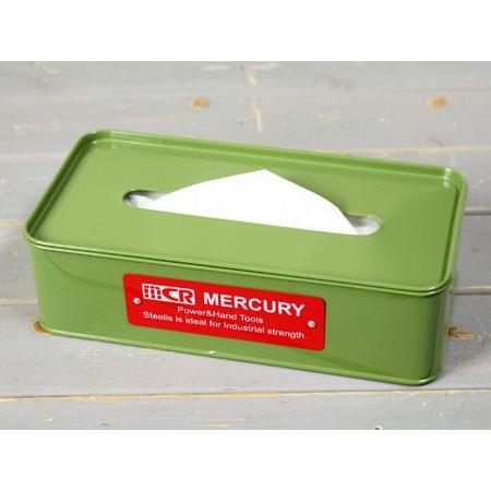 マーキュリー ティッシュケース おしゃれ 車 MERCURY アメリカ アメリカン雑貨 カーキ