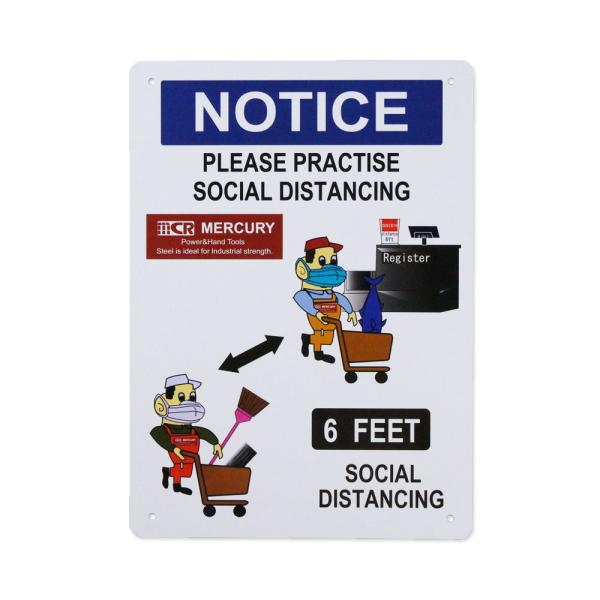 マーキュリー サインプレート 看板 コロナ 感染 予防 ソーシャルディスタンス インテリア 雑貨 ア...