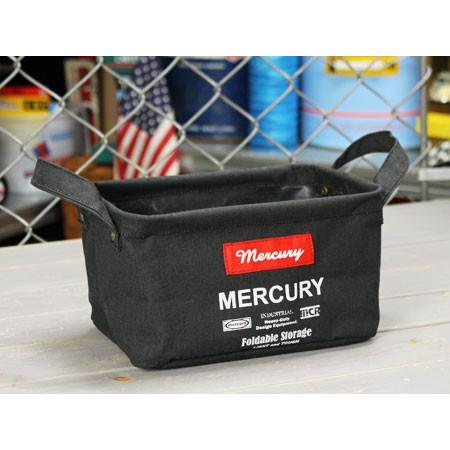 マーキュリー キャンバスバスケット 小物入れ CDケース入れ 収納 植物 アメリカ サイズS ブラッ...