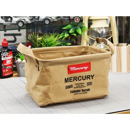 マーキュリー キャンバスバスケット 小物入れ CDケース入れ 収納 植物 アメリカ レクタングルボッ...