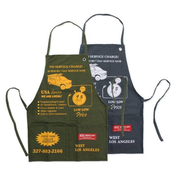 マーキュリー ワークエプロン おしゃれ ポケット メンズ レディース コットン キャンバス ガレージ...