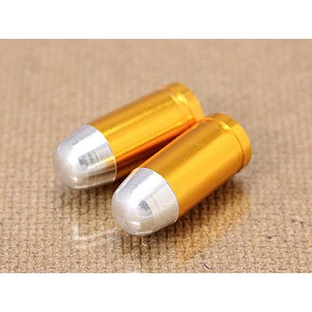 エアバルブキャップ バレット（弾丸） 2個セット ゴールド