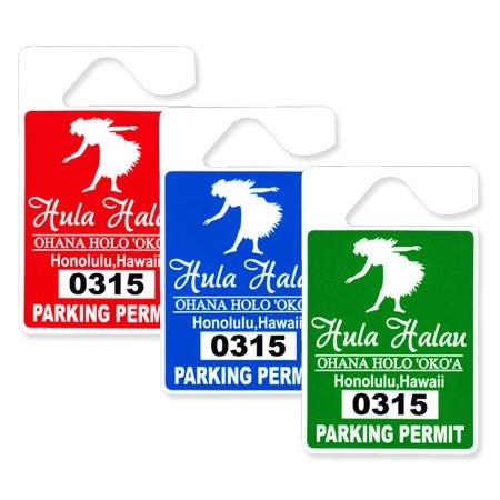 パーキングパーミットタグ ハワイ 雑貨 カー用品 ルームミラー 飾り カーアクセサリー 駐車許可証 ...