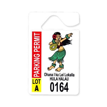 パーキングパーミットタグ ハワイ 雑貨 カー用品 ルームミラー 飾り PARKING PERMIT ...