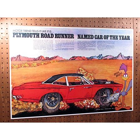 ロードランナー ポスター ルーニー・テューンズ プリムスロードランナー CAR OF THE YEA...