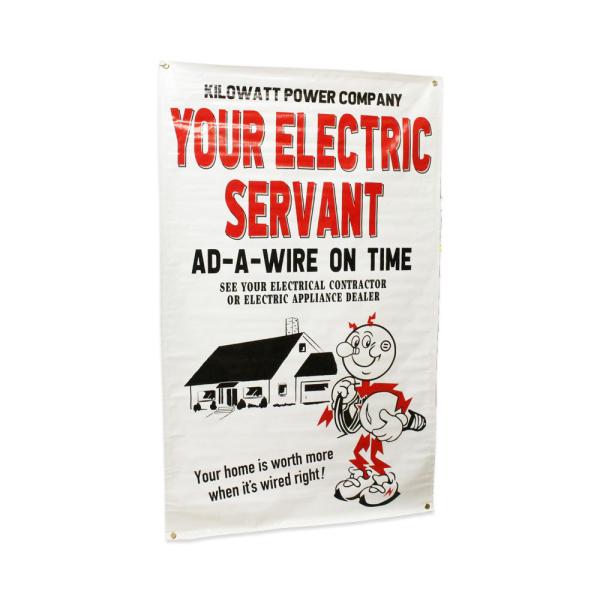 レディ・キロワット バナー ポスター 壁 インテリア おしゃれ かっこいい アメリカ アメリカン雑貨...