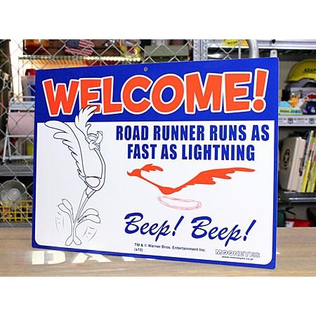 ロードランナー サインプレート サインボード 看板 アメリカン おしゃれ キャラクター アメリカ ウ...