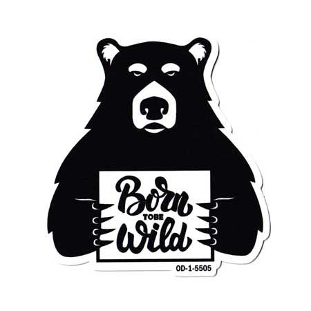 100円ステッカー アウトドア キャンプ 熊 アメリカン おしゃれ かっこいい 車 バイク スマホ ...