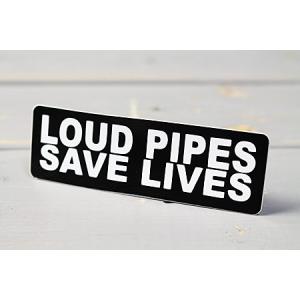 ステッカー ヘルメット 車 アメリカン おしゃれ バイク かっこいい LOUD PIPES SAVE LIVES 爆音が命を助けるの商品画像