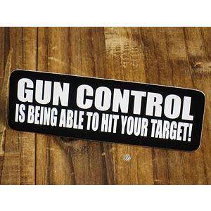 ステッカー ヘルメット 車 アメリカン おしゃれ バイク かっこいい GUN CONTROL IS....