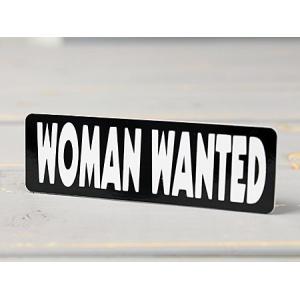 ステッカー ヘルメット 車 アメリカン おしゃれ バイク かっこいい WOMAN WANTED 女ほしい！の商品画像