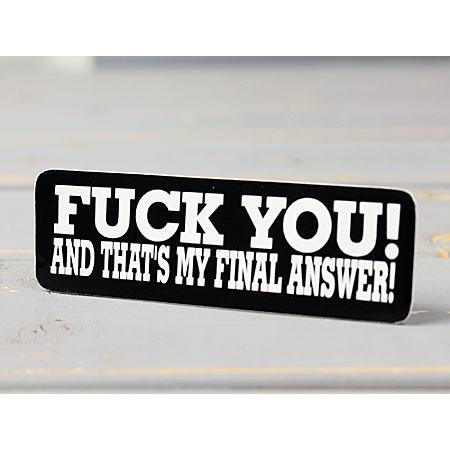 ステッカー ヘルメット 車 アメリカン おしゃれ バイク かっこいい FUCK YOU! ... バ...
