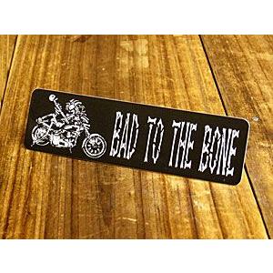 ステッカー ヘルメット 車 アメリカン おしゃれ スカル おしゃれ バイク かっこいい BAD TO THE BONE 骨の髄までワルの商品画像