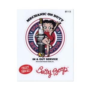 ベティ・ブープ ステッカー おしゃれ かわいい キャラクター アメリカ 車 バイク スマホ アメリカン雑貨 BETTY BOOP MECHANIC