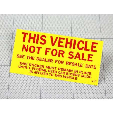 ステッカー 車 アメリカン 業務用 おしゃれ かっこいい ディーラー Not For Sale St...