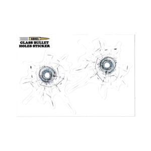 ガラスバレットホール ステッカー 弾痕 弾丸 ミリタリー アメリカン