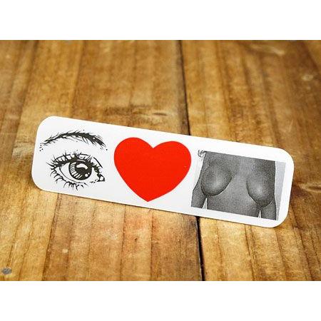 ステッカー ヘルメット 車 アメリカン セクシー おしゃれ バイク かっこいい I love tit...