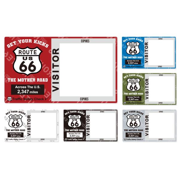 ルート６６ ステッカー 車 車検シール 車検ステッカー アメリカン おしゃれ かっこいい INSPE...