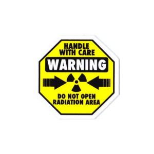 ステッカー アメリカン おしゃれ かっこいい 車 アウトドア スーツケース バイク ヘルメット レトロ GENUINE POWERFUL STICKER サイズS WARNING