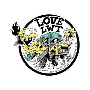 ステッカー 軽トラック モンスター かっこいい おしゃれ ホットロッド キャラクター アメリカン 車 バイク カーステッカー SAMURAI TRUCKS K-FUNK LOVE-LWT｜planfirst