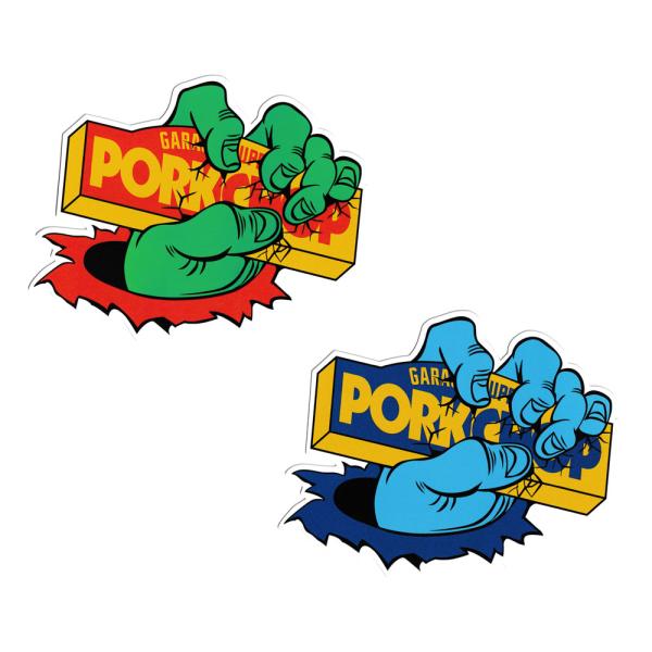 ポークチョップ ステッカー アメリカン ストリート 車 バイク おしゃれ かっこいい アメカジ カー...