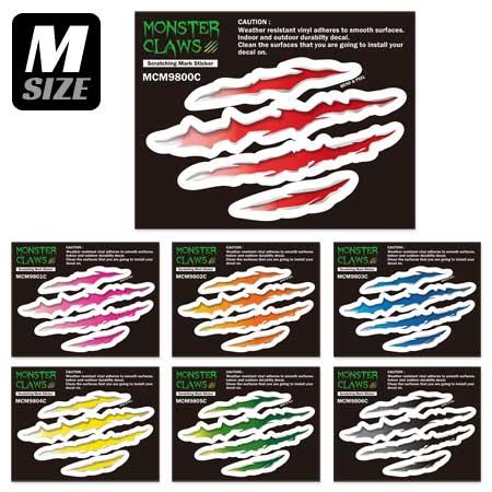 モンスタークロウズ 爪痕 ステッカー アメリカン おしゃれ かっこいい エクストリーム バイク ヘル...